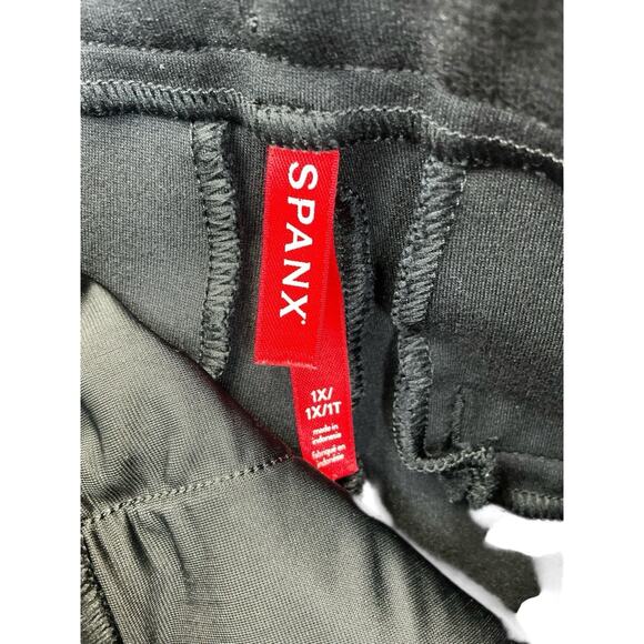 SPANX Pull On Leggings Women's 1X Black Stretch Knit Skinny Ankle High Rise - Picture 10 of 12